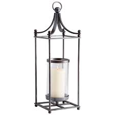 Under the pillar candle holder is a stack of metal rocks this 11 inches tall modern cut glass pillar or taper candle holder is a sleek piece that will look stunning in. Cyan Design 10176 Large Foxboro Aluminum And Build Com
