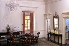 The table in the dining room, set with georgian. Kupjack Georgian Dining Room Hanukkah Celebration Miniature Museum