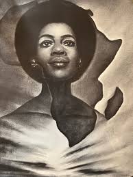The Brightest Star Vintage Poster Woman Africa Black and White 1971