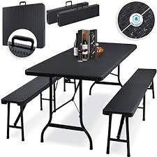 Kesser Bierzeltgarnitur 3 Teilig Set Tisch 2 X Bank Fur Drinnen Draussen Klappbar Tragegriffe Hxbxt 73x18 In 2020 Gartentisch Klapptisch Tisch