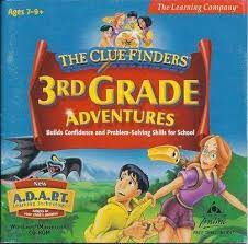 The Clue Finders 3rd Grade Aventures Pc Game Cover The Learning Company Childhood Childhood Days