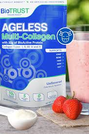Biotrust Ageless Multi Collagen Protein 5 In 1 Collagen Powder Biotrust Ageless Multi Collagen Protein Powder Collagen Protein Beauty Smoothie Collagen