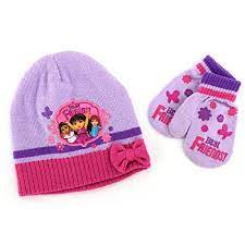 Dora And Friends Toddler Hat With Mittens Set Purple Nickelodeon Http Www Amazon Com Dp B00n9e9ey2 R Kids Winter Fashion Cute Baby Clothes Dora And Friends