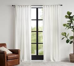 Pottery barn bedroom curtain ideas. Belgian Flax Linen Rod Pocket Blackout Curtain Pottery Barn