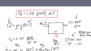 For scientific, educational and general purposes to convert from one unit to another. Sensible Heat Formula For Hvac Engineers Where Does Q 1 08 Cfm Dt Come From Youtube