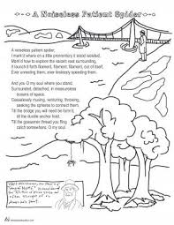 Coloring Page Poems A Noiseless Patient Spider By Walt Whitman Walt Whitman Coloring Pages Poems