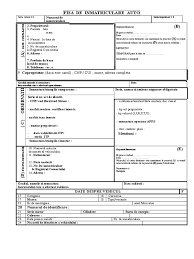 B) fisa de inmatriculare a vehiculului (atentie, formularul este format pagina a5! Fisa De Inmatriculare Auto Iasi 1