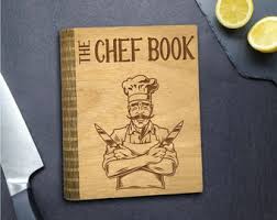 Chef Book Custom Recipe Book Wooden Journal Blank Recipe Book Boss  Christmas Gift Grandparent Christmas Gift Free Gift Included