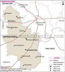 Look at the railway map of india provided by indian railway website. Ramanagara Railway Map