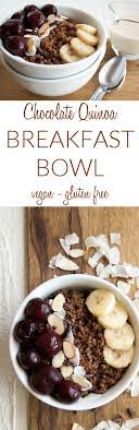 Chocolate Quinoa Breakfast Bowl Vegan Gluten Free This Healthy Breakfast Has Cherries Al Breakfast Bowls Breakfast Bowl Vegan Delicious Breakfast Recipes