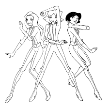 Totally spies image to download and color - Totally Spies Kids Coloring  Pages