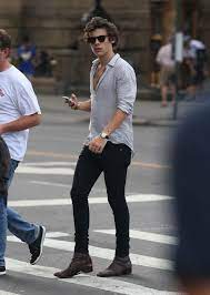 The shoe was invented by j. Rolled Up Sleeves Harry Styles Chelsea Boots Harry Styles Jeans Harry Styles Clothes