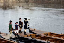 George washington crossed the delaware river in the thick of war, during a fierce winter storm in the darkest reenactors crossing the delaware. The Pandemic Saved This Year S Reenactment Of Washington Crossing The Delaware