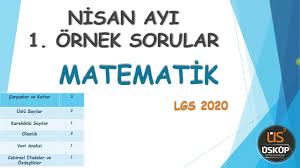 Liselere geçiş sistemi kapsamında sınavla öğrenci alacak ortaöğretim kurumlarına i̇lişkin merkezî. Nisan Ve Mayis Aylari Ornek Sorular Matematik Lgs 2020 Sefakoy Uskup Egitim Kurumlari