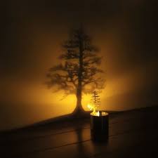 Creative Led Shadow Projection Night Light Atmosphere Candle Decor Sale Banggood Com