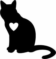 Grosse Katze Mit Herz In 2020 Katzen Quilt Katzen Silhouette Katzen