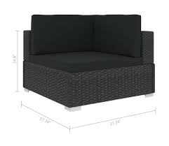 Erommy has various selection of outdoor sectional sofa, patio dining set and wicker set at the best erommy provide the best outdoor rattan sectional sofas. Vidaxl 4 Piece Garden Sofa Set With Cushions Poly Rattan Black Vidaxl Com