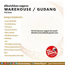 Lowongan Kerja Warehouse Gudang Shazfaromeesa Hijab Bandung September 2020 Info Loker Bandung 2021