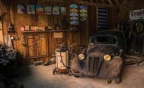 Consalnet Vliestapete Alte Werkstatt Verschiedene Motivgrossen Online Kaufen Autos Tapeten Oldtimer