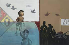 The crowd was large and supportive. Painting Major Mica