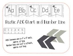Rustic Abc Chart And Number Line