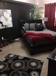 Small Spaces Black White Gray Red Bedroom Bedroom Black Small Spaces White Genel Red Bedroom Decor Red Bedroom Design Black Bedroom Decor