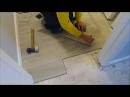 How To Install Vinyl Plank Flooring Around Door Jambs Room Entrance Youtube