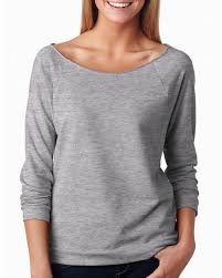 Next Level 6951 Ladies Terry Raw Edge 3 4 Sleeve Raglan Tee