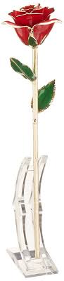 Ending friday at 6:29pm pdt 2d 8h. New Red Gold Plated Rose 24k Gold Dipped Rose Everlasting Long Stem Real Rose With Holder Unique Romantic Gift For Valentine S Day Anniversary Birthday And Mother S Day Red 24k Rose Buy Online