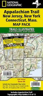 It ends in the state of pennsylvania. National Geographic Appalachian Trail Map Pack New Jersey New York Connecticut Massachusetts Rei Co Op