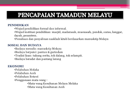 Pedagang melayu belayar ke teluk benggala untuk mencari barangan dagangan seperti kain dan logam sambil memperdagangkan rempah ratus, manakala. Tamadun Melayu 1