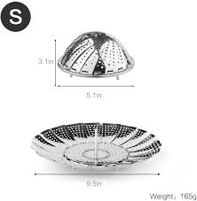 Premium vegetable steamer basket, adjust to various pot sizes, 100% stainless steel collapsible food steamer item no. Steamers Stainless Steel Vegetable Steamer Folding Steamer Basket Insert For Pans Pressure Cookers Small Kitchen Dining