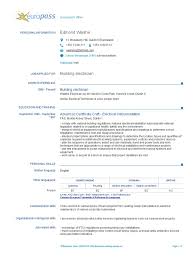 Free download europass cv template in word format. Europass Cv Example 1 En Ie Electrician Electrical Engineering