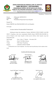 Contoh surat pernyataan pengunduran diri osis.dan seperti pada surat resmi pada umumnya surat resmi osis juga didalamnya harus memakai bahasa resmi yang baik baku dan bahasa yang sesuai eyd bahasanya singkat jelas dan padat serta terdapat nomor surat kop surat lembaga organisasi yang membuatnya tanda tangan serta cap basah. 15 Contoh Surat Resmi Cara Membuat Undangan Pemerintah