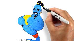 Faber castell eco linha esolar borracha elétrica: Aladdin Genie Will Smith Drawing And Coloring Youtube