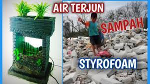Cara membuat air mancur sederhana dengan bahan seadanya yang bisa di temukan di rumah, terutama peralatan dapur dari plastik, hanya dengan menambahkan mesin. Ide Kreatif Air Terjun Mini Styrofoam Kreatif Ide Youtube
