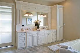 Double sink vanity is complete up of two single vanities the double sink bathroom vanity makes it potential for two or more people to use the bathroom at the same time pretty that arguing over sink and. Bathroom Vanity And Linen Cabinet Combo You Ll Love In 2021 Visualhunt