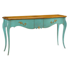 Beauvoir French Country Cherry Wood Turquoise Console Table Shop Home Decor Art Hom Blue Console Table Living Room Decor Country French Country Furniture