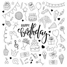 Big Set Of Hand Drawn Doodle Cartoon Objects And Symbols On The Birthday Party Hand Drawn Brush Pen Lette How To Draw Hands Brush Pen Lettering Doodle Cartoon