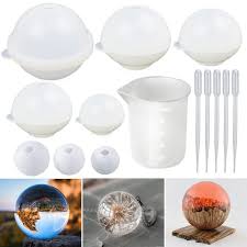 Round Sphere Silicone Resin Molds 8pcs Epoxy Resin Ball Etsy Silicone Resin Resin Molds Resin Jewelry