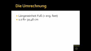 Umrechnung Meter in feet - YouTube