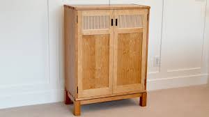 Various websites online offer instructions for building a liquor cabinet, including woodworking plans. A Modern Craftsman Liquor Cabinet Fine Furniture Making Woodworking Carpentry Youtube