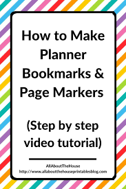 Here is the marketing calendar for 2021. How To Make A Planner Bookmark Diy Page Markers Tutorial All About Planners