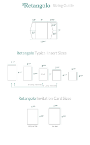 invitation size guide retangolo pocket cards pockets