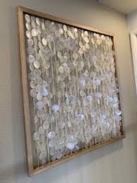 Capiz Shell Framed Wall Art Beach House Wall Art Patio Wall Decor Patio Wall Art