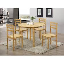 Round table can effectively use limited space, occupy a small area, strong. York Round Dining Set With 4 Chairs Natural Oak