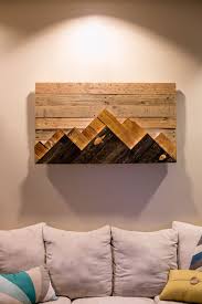 Wooden Mountain Range Wall Art Wood Wall Decor Diy Wall Art Scrap Wood Crafts