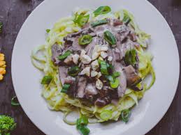 I have tons of zucchini recipes here on skinnytaste, so many i created an entire pinterest board called yummy zucchini devoted to it. Creamy Mushrooms With Zucchini Noodles Vegan One Green Planet