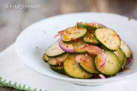 Slice cucumbers into thin slices. Simple Korean Cucumber Salad Oi Muchim ì˜¤ì´ë¬´ì¹¨ Kimchimari