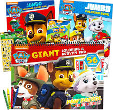 These free, printable halloween coloring pages for kids—plus some online coloring resources—are great for the home and classroom. Amazon Com Paw Patrol Coloring And Activity Book Set 3 Coloring Books Bundle With Bonus Stickers Toys Games